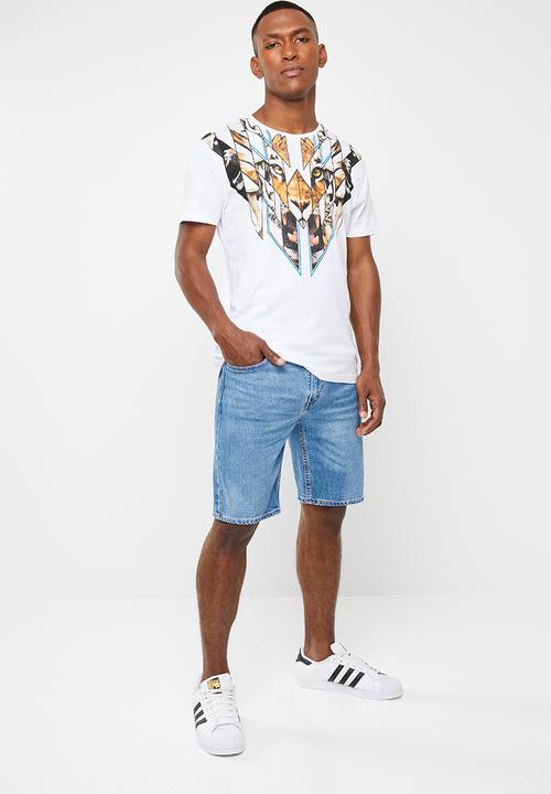 Brave Soul - Mufasa short sleeve tee - white