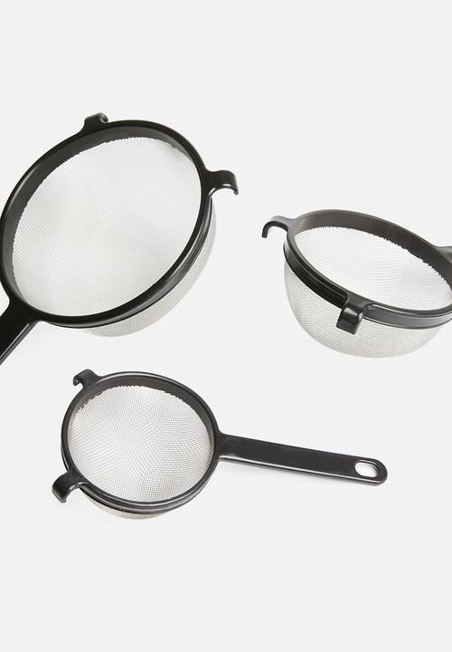 Excellent Houseware - Strainer set of 3 - black