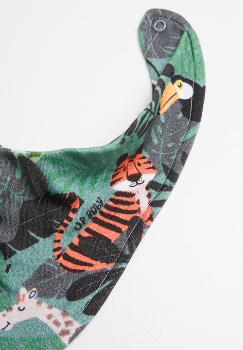 UP Baby - Double face soft jersey bib - multi