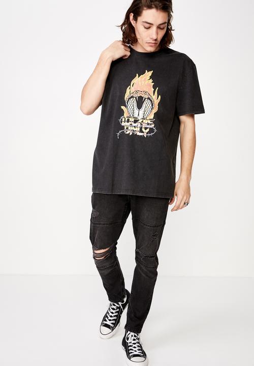 Factorie - Regular fit graphic tee - black