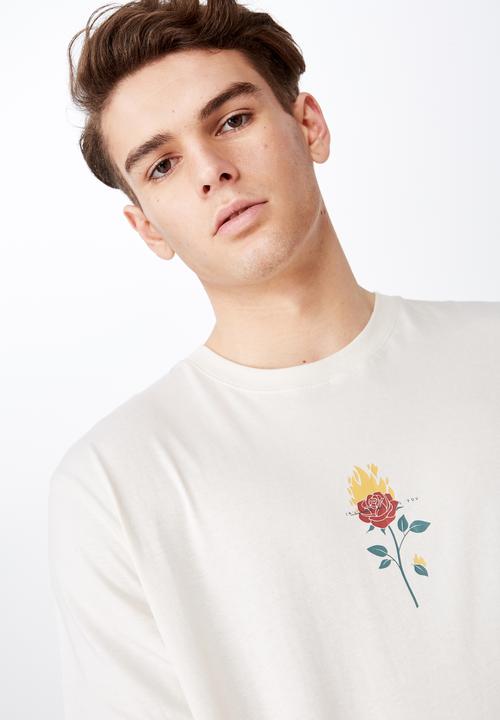 Factorie - Regular fit graphic tee - ivory 