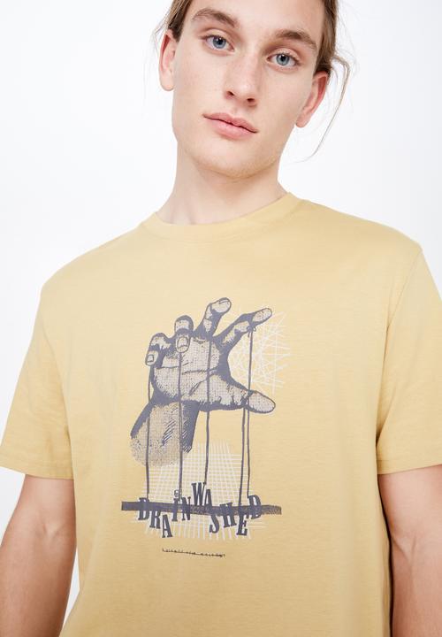 Factorie - Regular fit graphic tee - yellow 