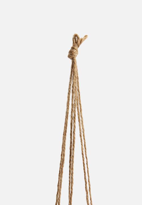 Urchin Art - Poppy hanging succulent planter - white