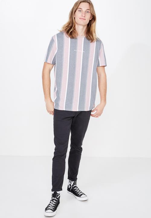 Factorie - Embroidered stripe T-shirt - multi