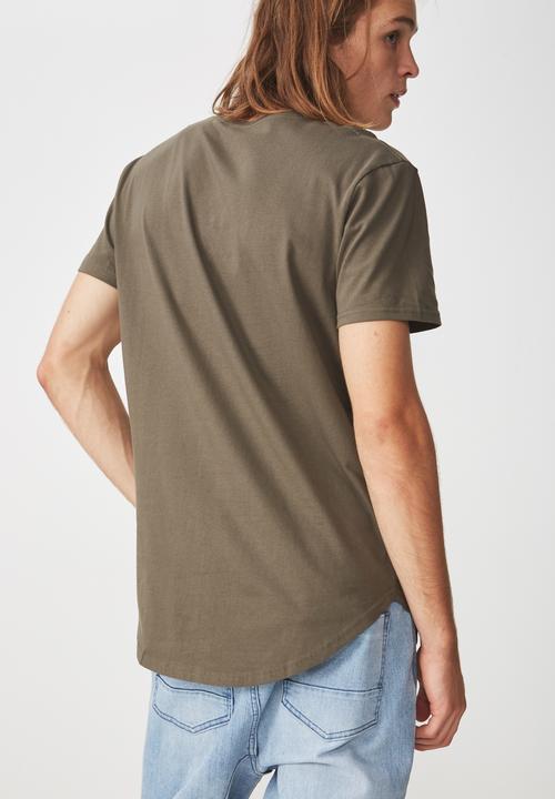 Factorie - Curved hem tee - khaki