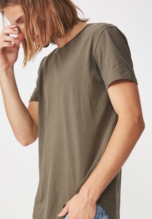 Factorie - Curved hem tee - khaki