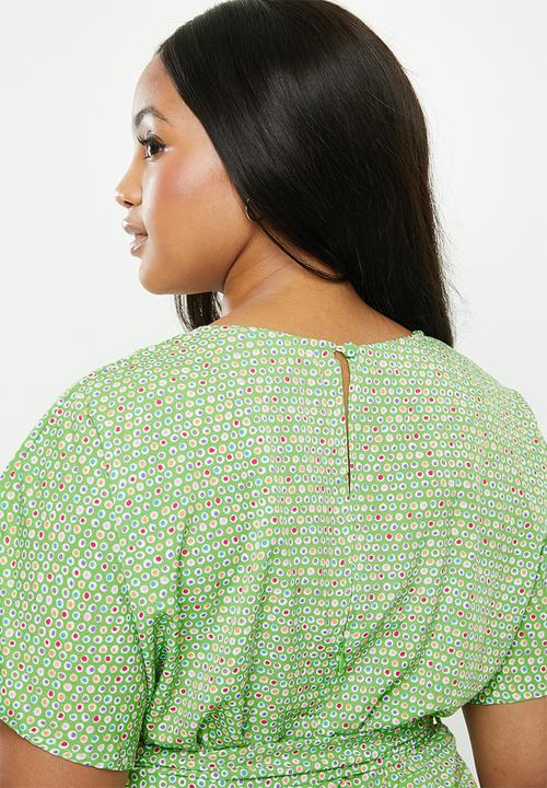 Glamorous - Curve wrap jumpsuit- green