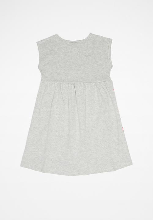 Bee Loop - Single jersey dress - grey & pink