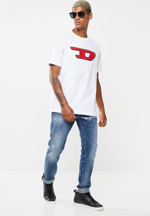 Diesel  - T-division-d maglietta short sleeve tee - white