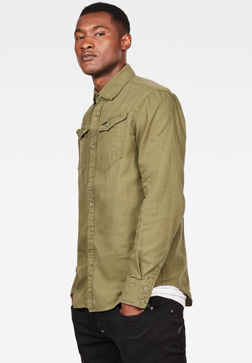 G-STAR - Arc 3d slim shirt - sage
