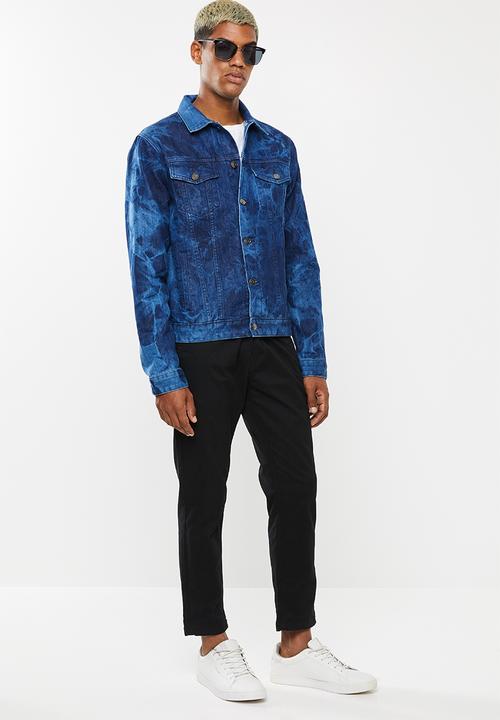 Superbalist - Tie dye denim trucker jacket - blue