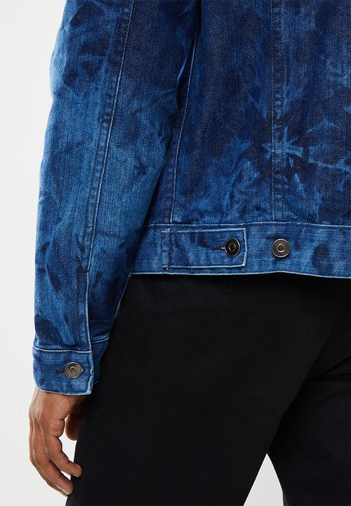 Superbalist - Tie dye denim trucker jacket - blue