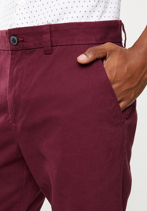 New Look - Epp chino shorts - burgundy