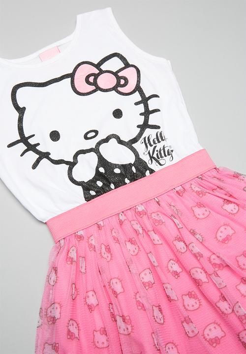 Hello Kitty - Single jersey dress with sublimated tulle - multi 