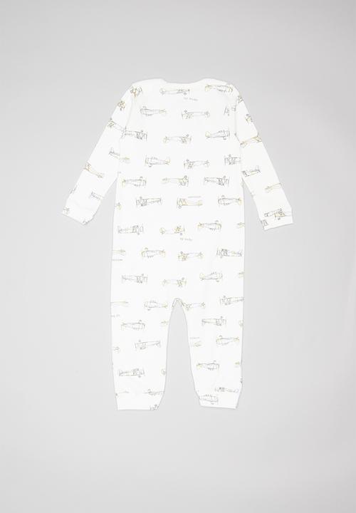 UP Baby - Soft jersey romper - off white