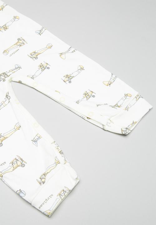 UP Baby - Soft jersey romper - off white