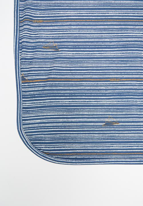 UP Baby - Soft jersey blanket - blue & white