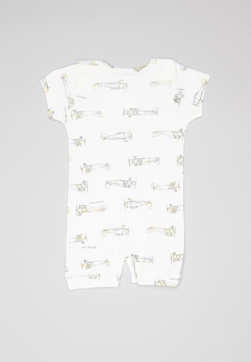 UP Baby - Soft jersey romper - off white