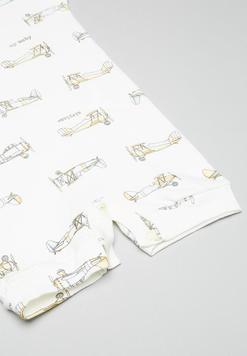 UP Baby - Soft jersey romper - off white