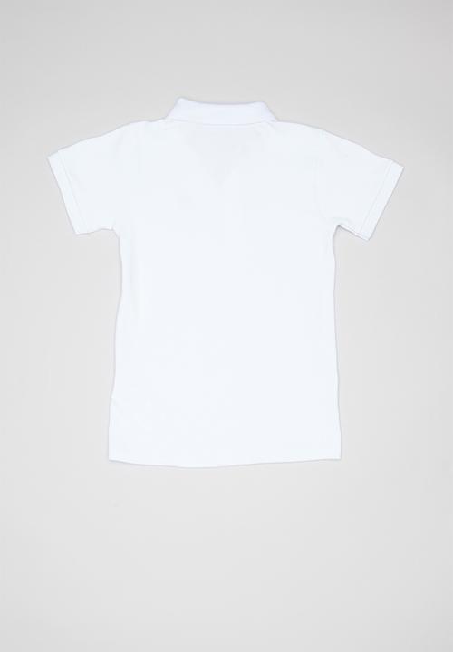 UP Baby - Soft jersey cotton polo - white