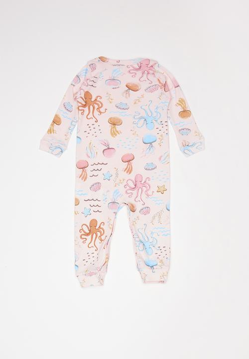 UP Baby - Soft jersey romper - pink