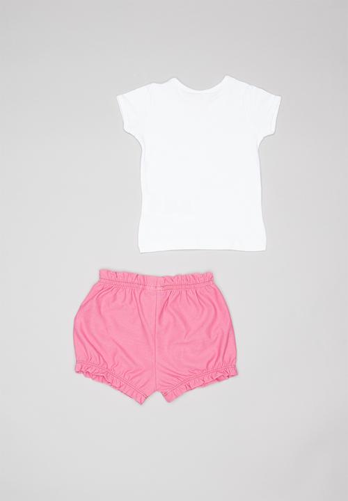 Hello Kitty - Elastane jersey top and denim shorts set - multi 