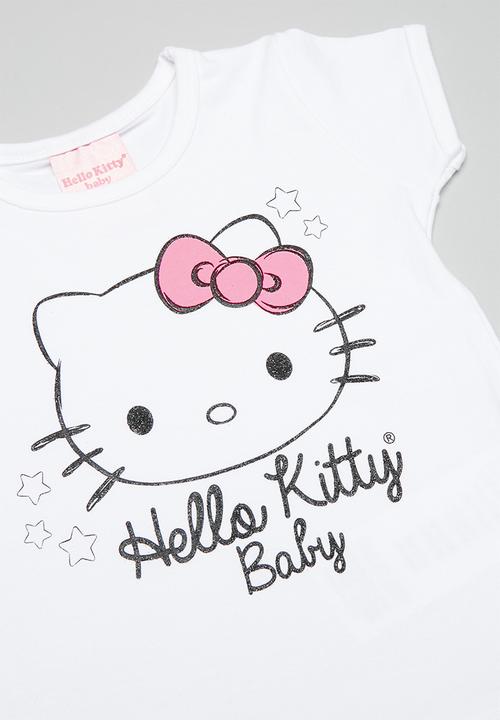 Hello Kitty - Elastane jersey top and denim shorts set - multi 