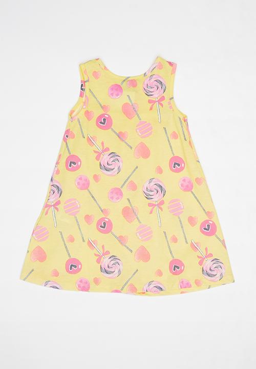 Bee Loop - Single jersey dress - yellow