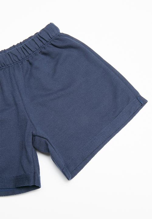 Bee Loop - Single jersey top and sweatshorts set - pink & navy