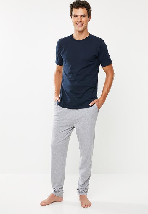 Superbalist - Knit slim fit 2 pack lounge pants - black & grey