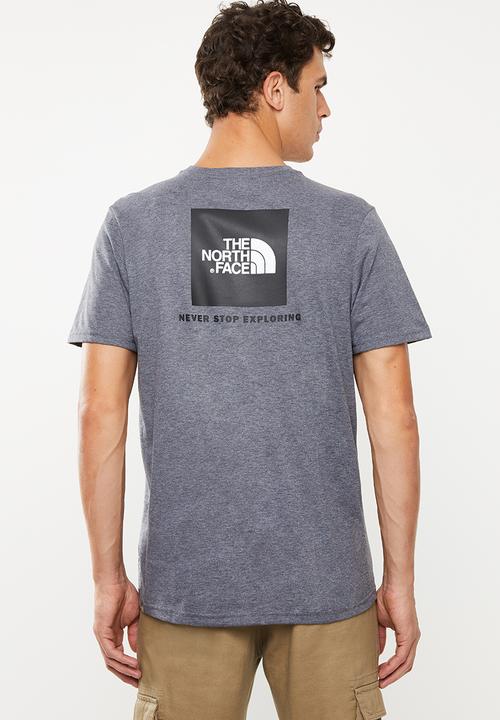 The North Face - Redbox logo short sleeve tee - grey & black