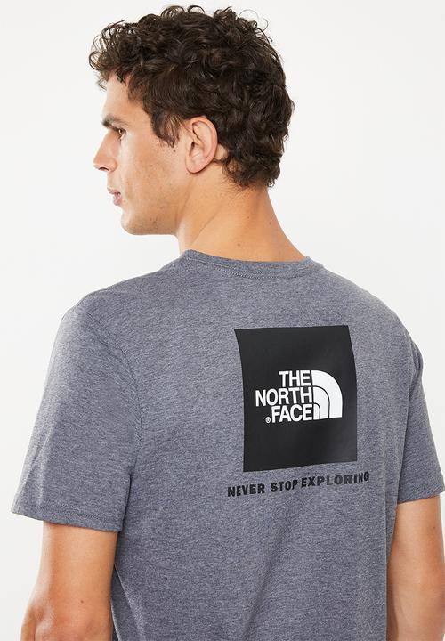 The North Face - Redbox logo short sleeve tee - grey & black