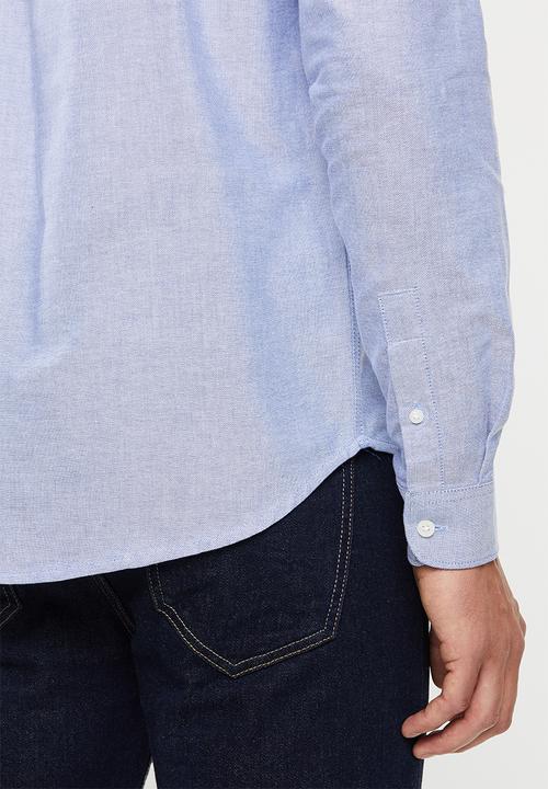 New Look - New oxford long sleeve shirt - blue