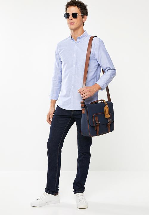 New Look - New oxford long sleeve shirt - blue