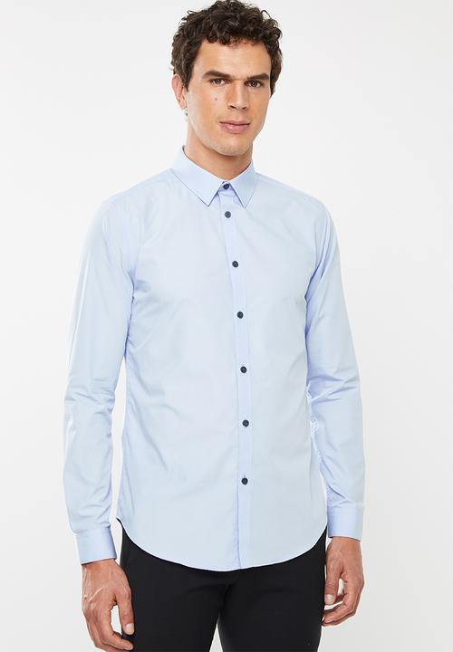 New Look - New poplin long sleeve shirt - blue 