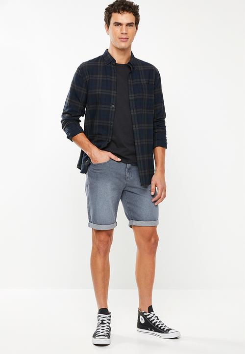 New Look - Denim shorts - grey