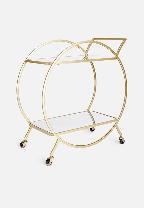 SF Collection - Pearl bar trolley - gold
