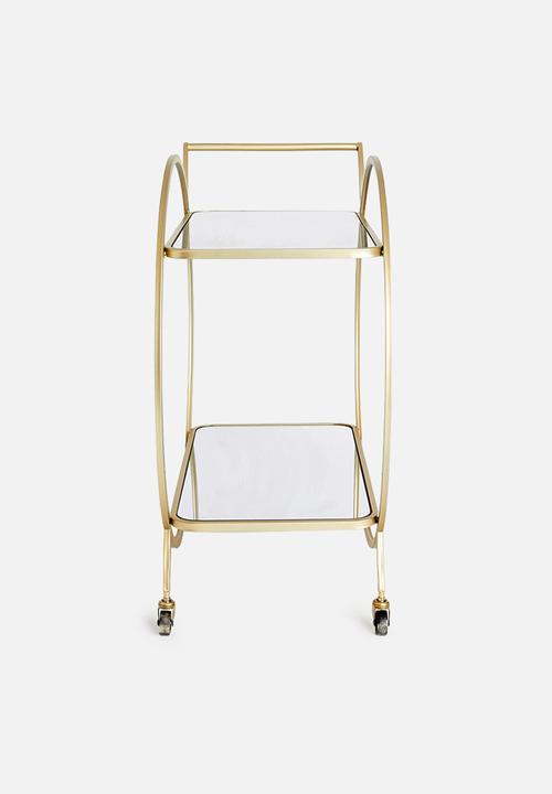 SF Collection - Pearl bar trolley - gold