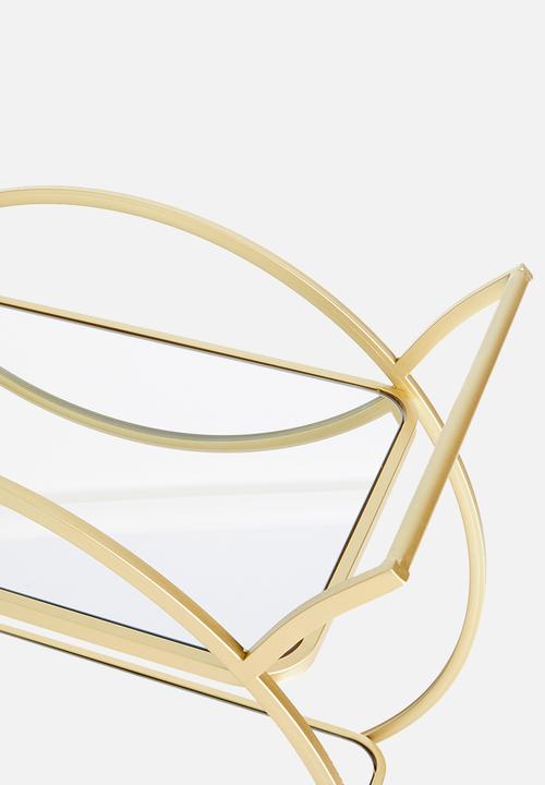 SF Collection - Pearl bar trolley - gold