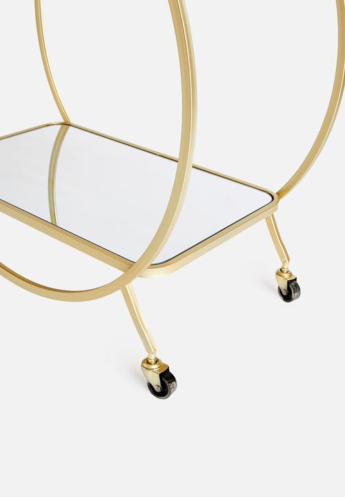 SF Collection - Pearl bar trolley - gold