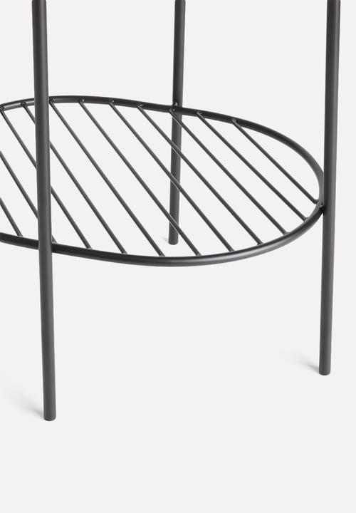 Sixth Floor - Valor oval side table - black