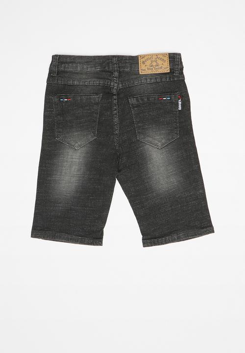SOVIET - B verratti denim short - black