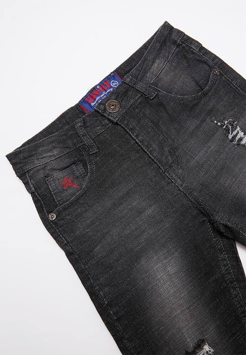 SOVIET - B verratti denim short - black