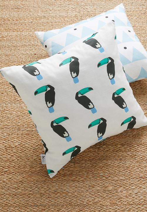Sixth Floor - Tucan cushion cover - multi