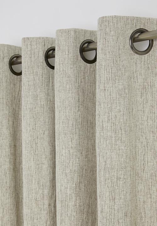 Sheraton Textiles - Manhattan eyelet curtain - stone melange