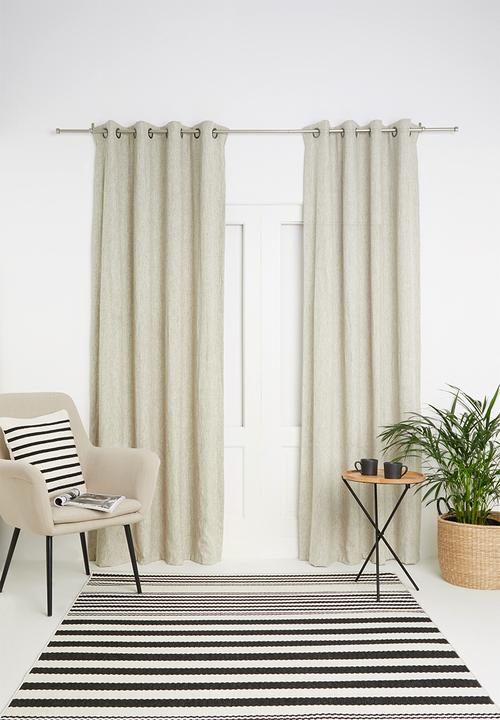 Sheraton Textiles - Manhattan eyelet curtain - stone melange