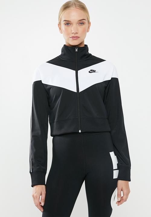 black nike tracksuit top