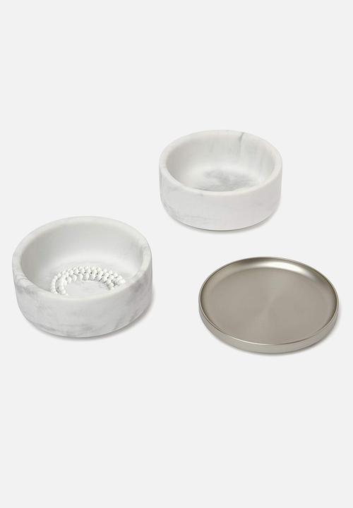 Umbra - Tesora marble box - white