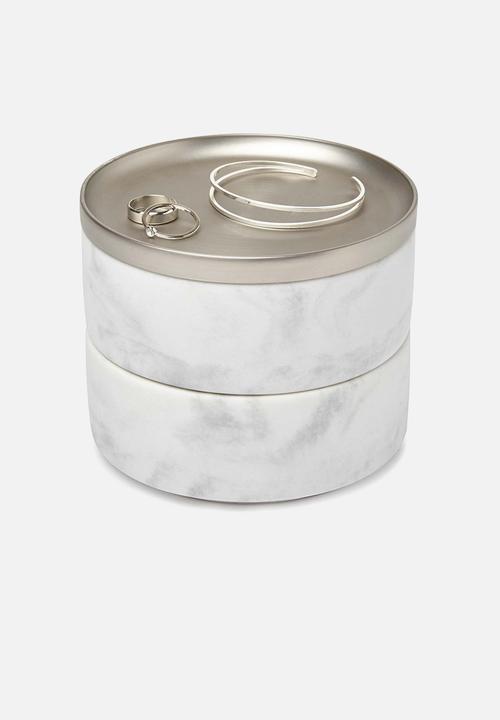 Umbra - Tesora marble box - white