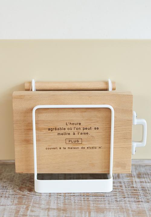 Yamazaki - Tosca cutting board stand - white